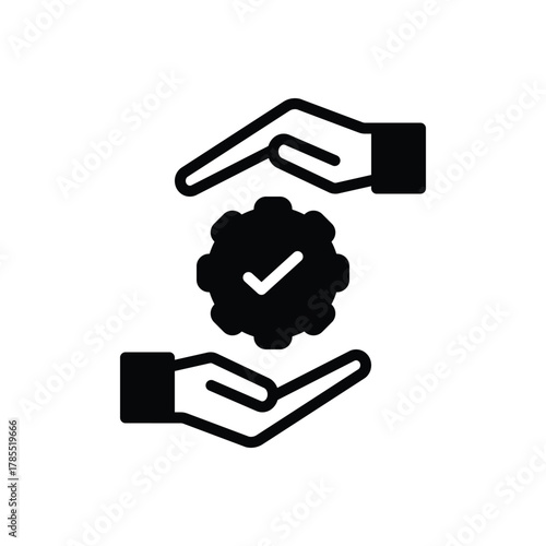 Black solid icon for mutual support