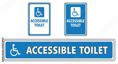 Clearly visible accessible toilet signage for inclusive building designs