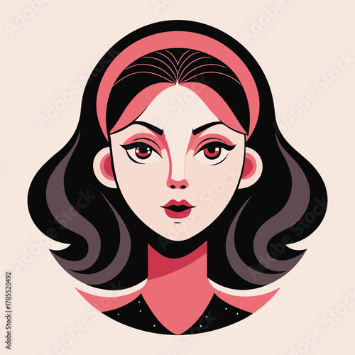 Retro Elegance in Vector Form
