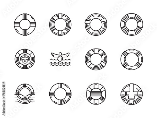Life Buoy Line Art Guides Safety Efforts