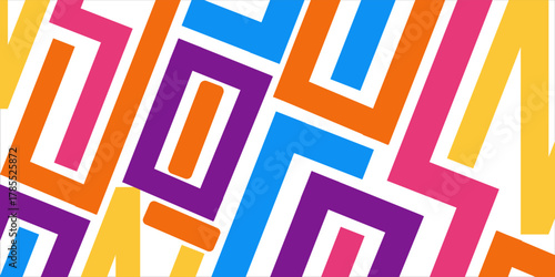 Minimalist geometric artwork poster full of colors with simple shapes and figures. Abstract dot vector pattern design in Scandinavian style for web banners, business presentations, branding, wallpaper