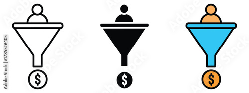 Lead conversion icon vector. Maximize Revenue and Boost Business Growth symbol. vector illustration.