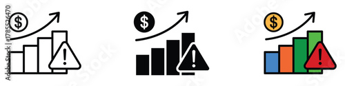 Price rising icon vector. potential financial risk, investment uncertainty symbol. vector illustration.