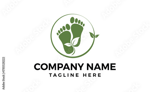 Carbon footprint Leaf icon Carbon neutral symbol Environmental awareness sign