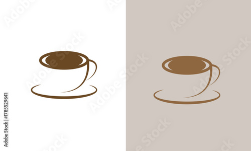 A clean and modern coffee cup icon design, perfect for café branding, coffee shop logos, menu design, mobile app UI, and web illustrations. Minimalist vector style with smooth lines and elegant detail