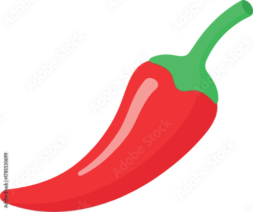 Vibrant red chili pepper spicy food ingredient