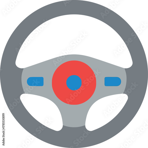 Modern car steering wheel icon