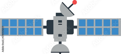 Satellite in orbit space exploration communication tech