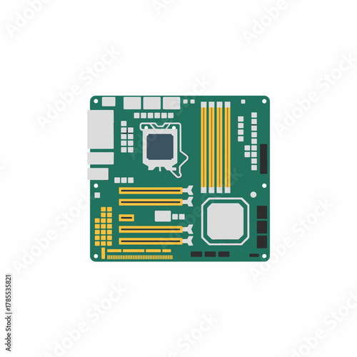 Minimalist Flat Design of a Digital Circuit Board