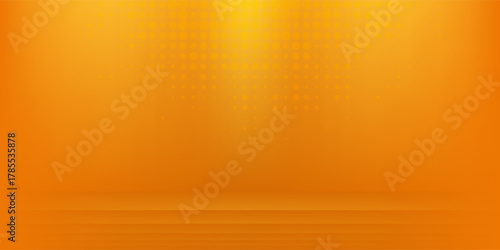 Yellow studio space. Limbo light background, eps10