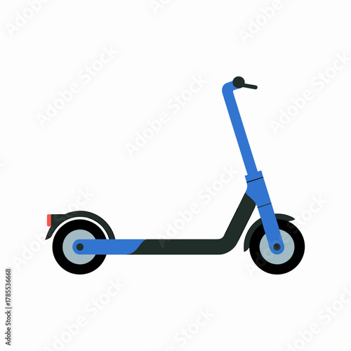 Minimalist Flat Design of a Modern E Scooter