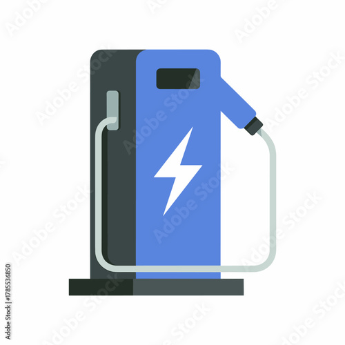 Illustration of a Green Energy Charging Station