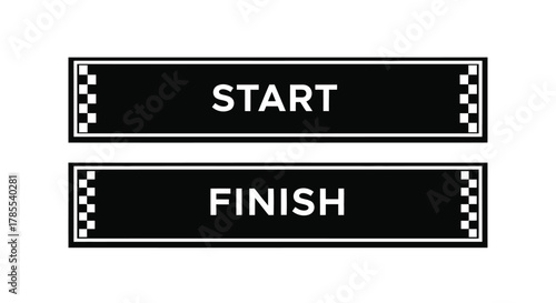 Start finish line vector graphic race beginning end illustration