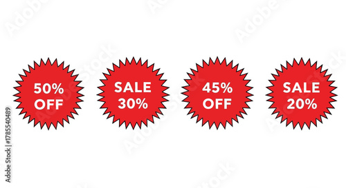 Sale discount offers red tags promotion marketing retail clearance