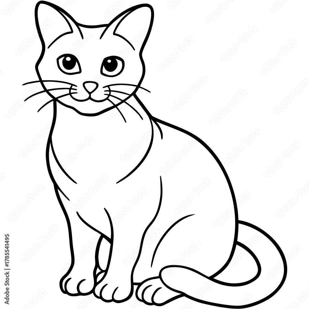Obraz premium black and white cat