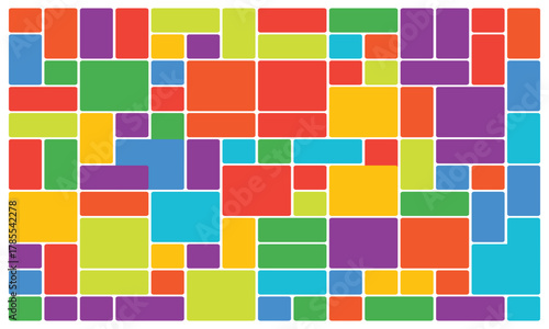 Cuadro en lienzo Bento grid template layout shape