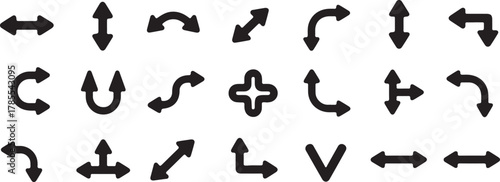 Diverse arrow collection for modern design projects, perfect for UI/UX, presentations, and websites needing direction and flow indicators that enhance navigation