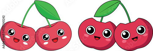 cute cherry illustration, fruit vector icon, sweet food design, berries clipart art, fruity cartoon art, red cherry doodle, healthy fruit vector, dessert symbol illustration, kawaii cherry design, col
