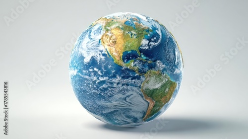 A stylized realistic depiction of planet earth as an egg shape symbolizing new beginnings and the fragility of our world
