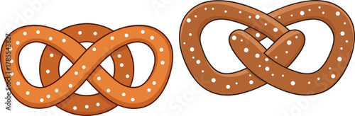pretzel illustration, bakery snack art, twisted bread vector, German pretzel design, baked bread icon, tasty snack clipart, crunchy pretzel graphic, food doodle art, delicious bakery vector, salted pr