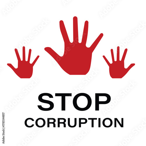 Stop Corruption Day , hands holding hands vector