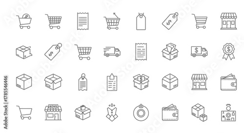 set of vector icons for web
