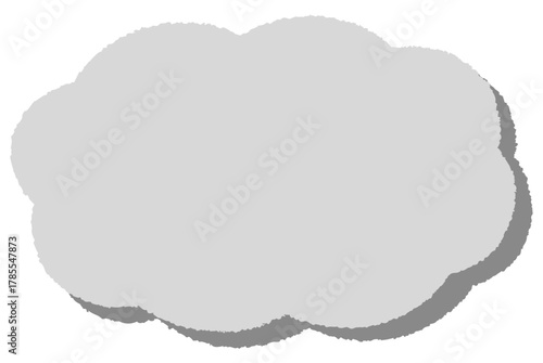 手描き風の雲型のフレーム（横長）