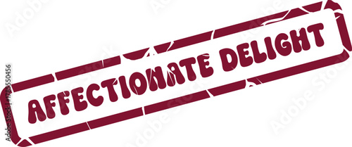 Retro Grunge Affectionate Delight Rubber Stamp Design for Joyful and Positive Sentiments