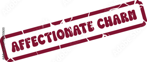 Retro Grunge Affectionate Charm Rubber Stamp Graphic for Appealing Design Elements