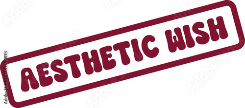 Inspiring Aesthetic Wish Rubber Stamp Impression for Aspirations and Goals