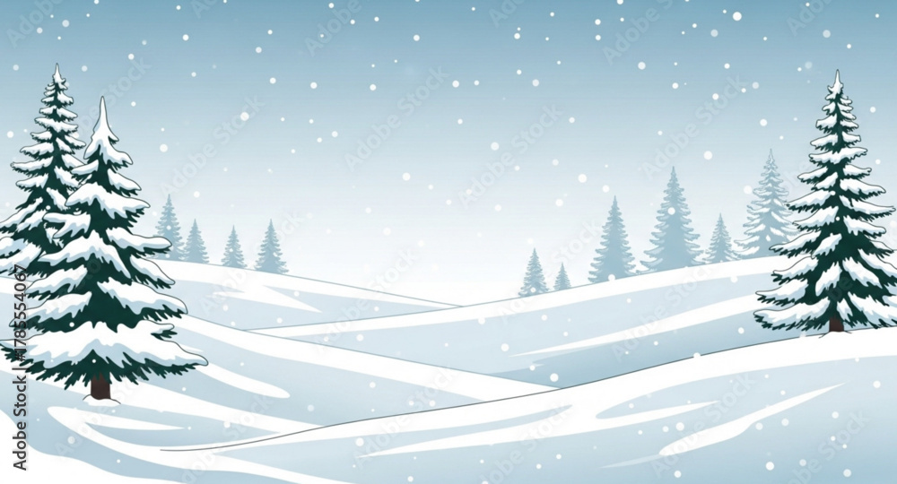 Fototapeta premium winter landscape with trees