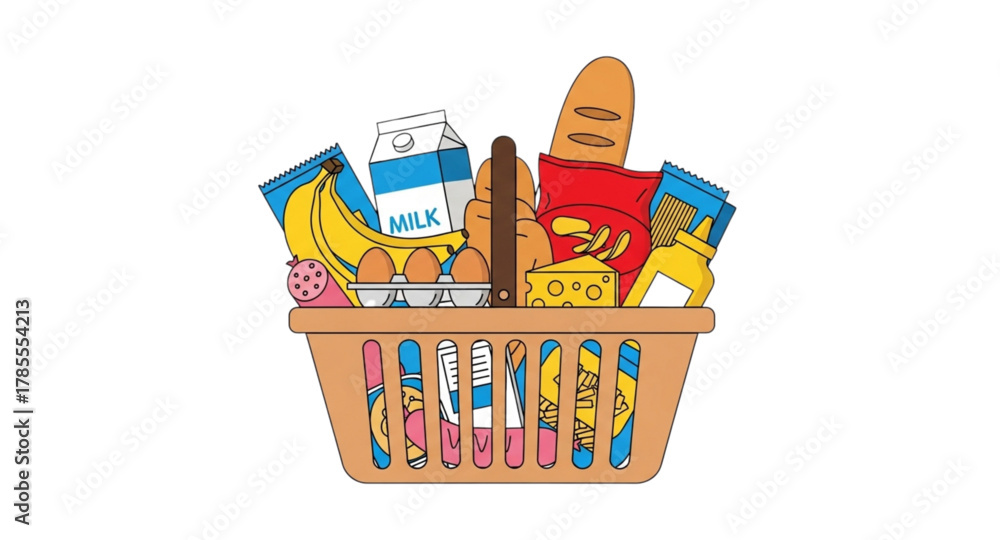 Obraz premium Weekly shopping basket 