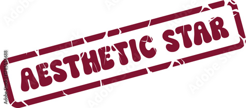 Professional aesthetic star rubber stamp design with a classic distressed texture and elegant typography