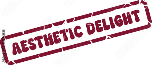 Aesthetic Delight Stamped Impression Portraying Joy Pleasure and Visually Appealing Sensations