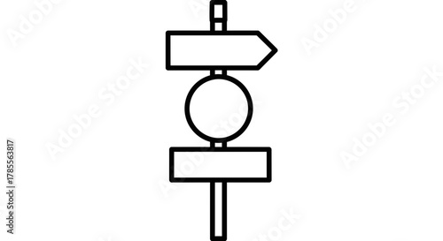 Choose your path wisely with this versatile signpost graphic