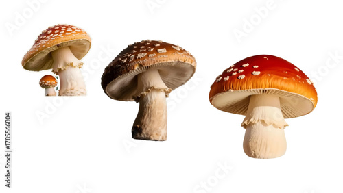 mushrooms isolated on white