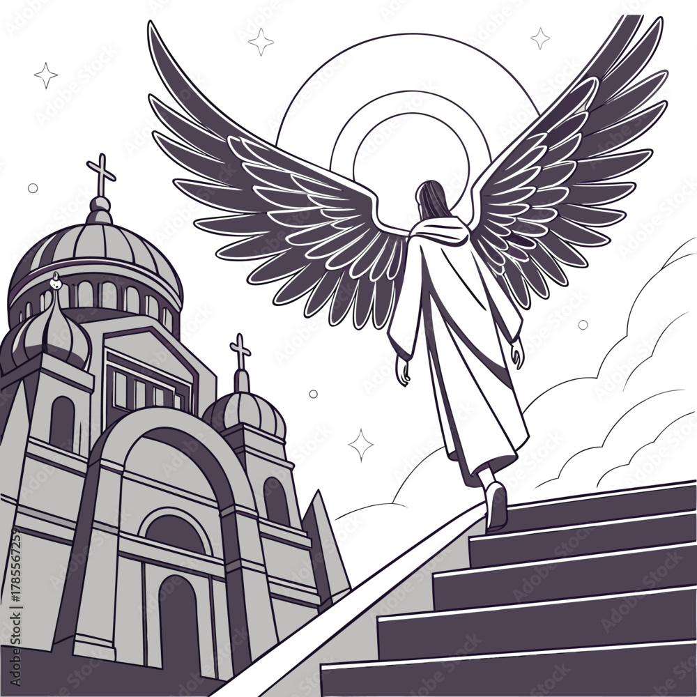 Obraz premium church in the city