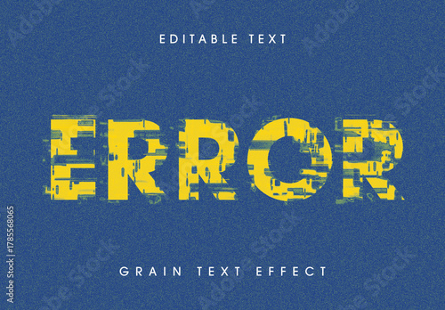 Glitch Text Effect Mockup
