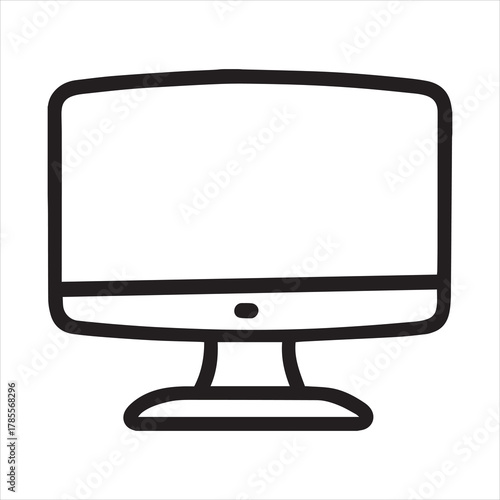 LCD monitor with a red ribbon