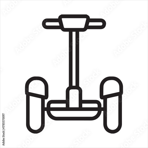 Segway personal transporter outline icon vector