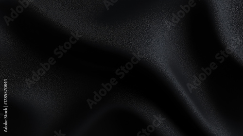 黒いざらざらのマットな質感のウェービーな布の背景