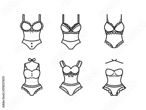 Lingerie line art beauty meets sensuality