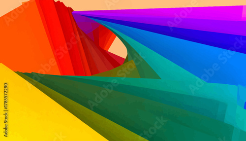 Abstract Rainbow Swirl of Colors.