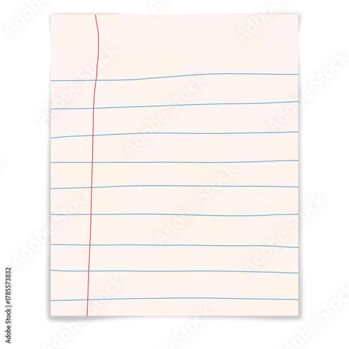Sticky Note, Set of note papers isolated and blue line	