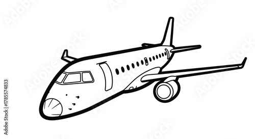 Plane Flying Vector Design, Air Travel Illustration