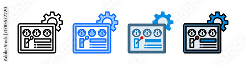 Control Panel Icon Collection Set Multiple Style