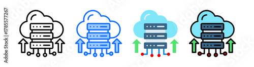 Hosting Server Icon Collection Set Multiple Style