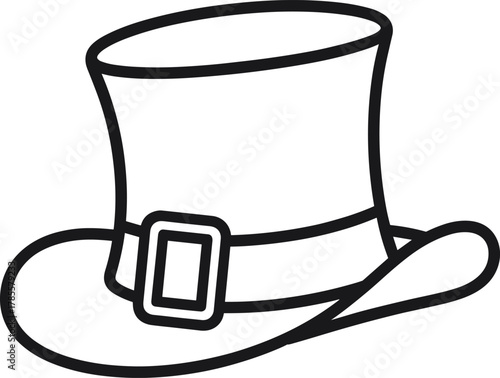 A whimsical top hat with a decorative buckle a classic accessory often associated with magic and formal occasions perfect for st patricks day costume parties or themed events