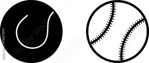 Baseball ball on a white background