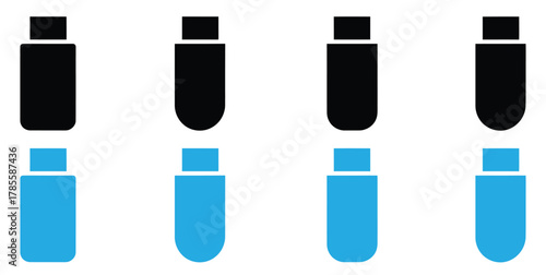 USB drive icons in black and blue for data storage solutions,Usb icon logo design. Flash disk sign and symbol. flash drive sign. usb charging